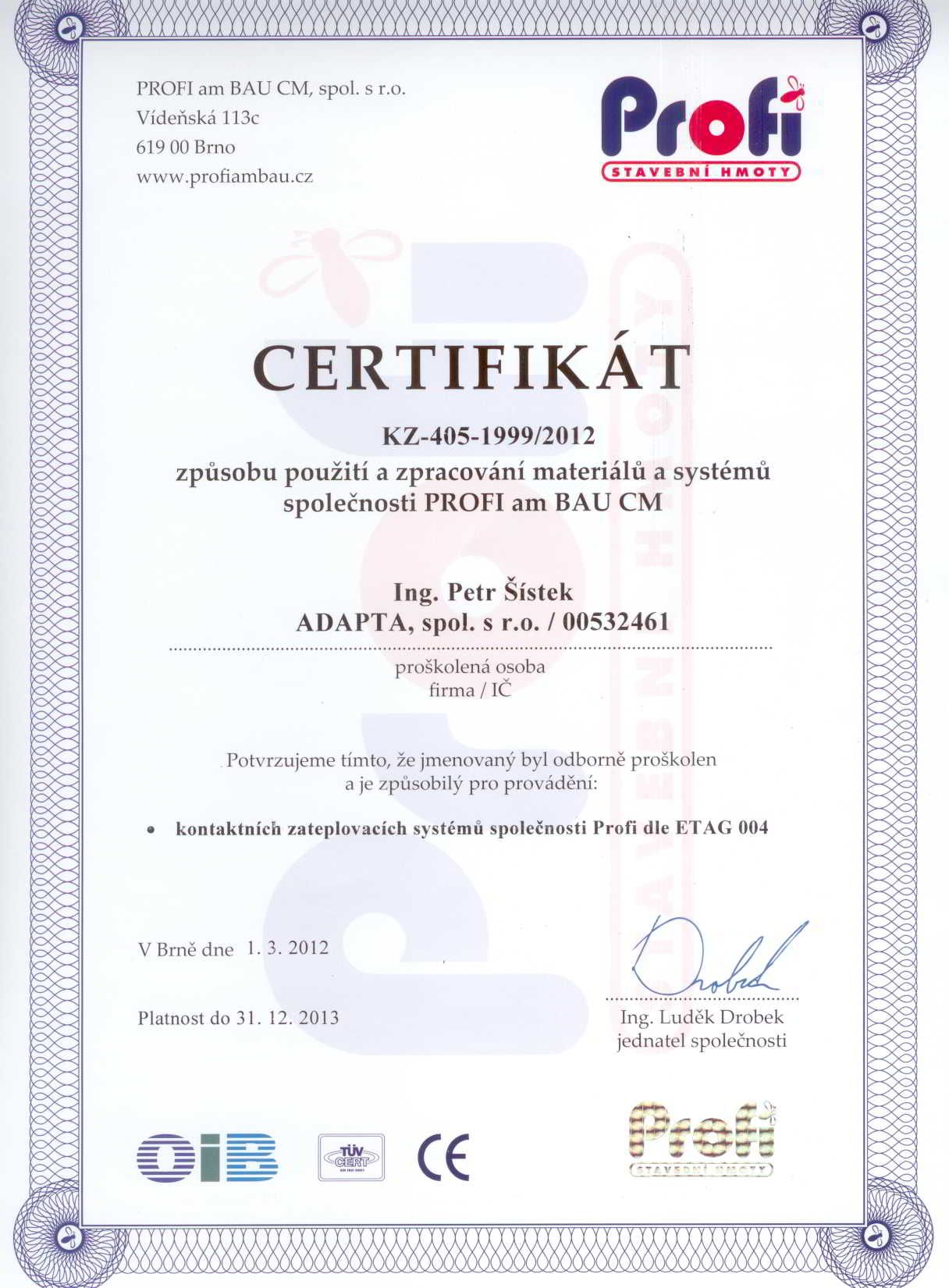 profi am bau_certifikat o zaskoleni